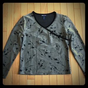 Limited Too Top Silver and Black